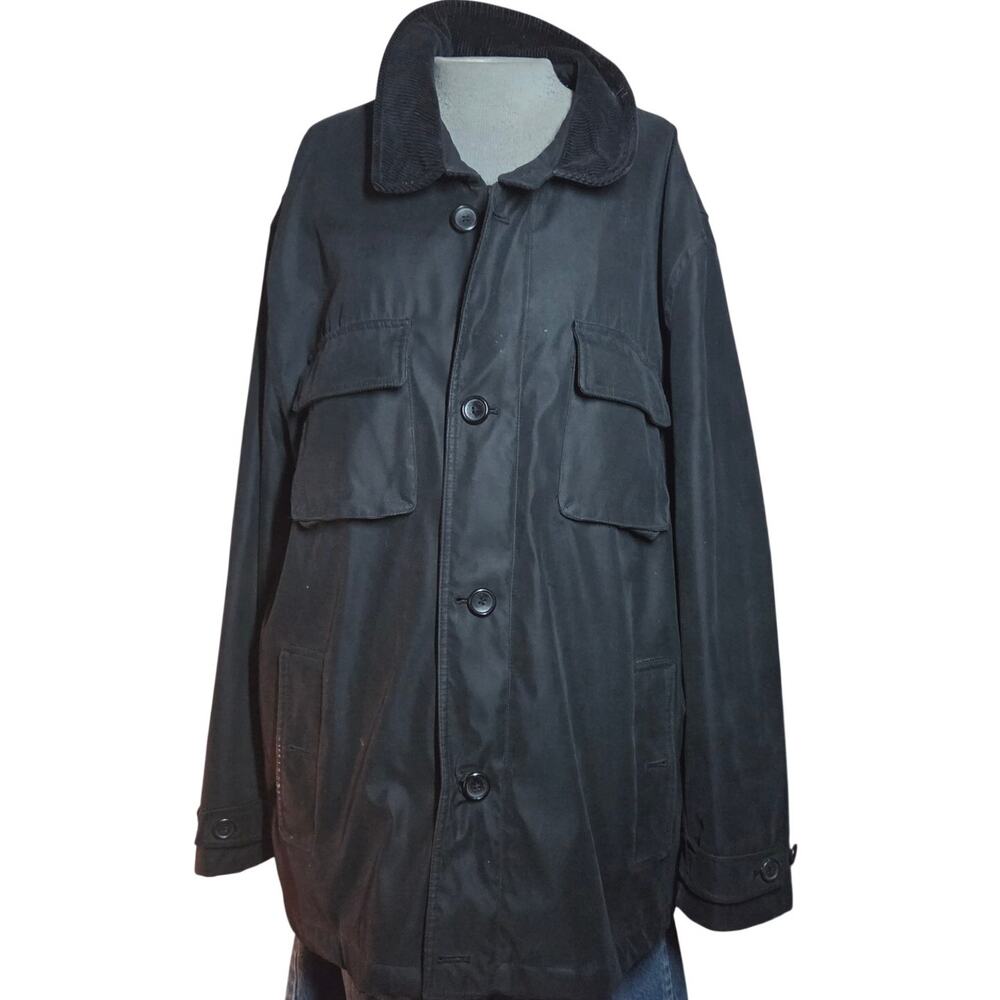 London Fog Black Car Coat Size XXL